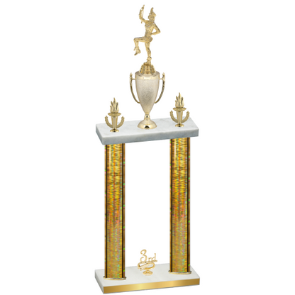 Double Gold Glacier Third Place Majorette Trophy