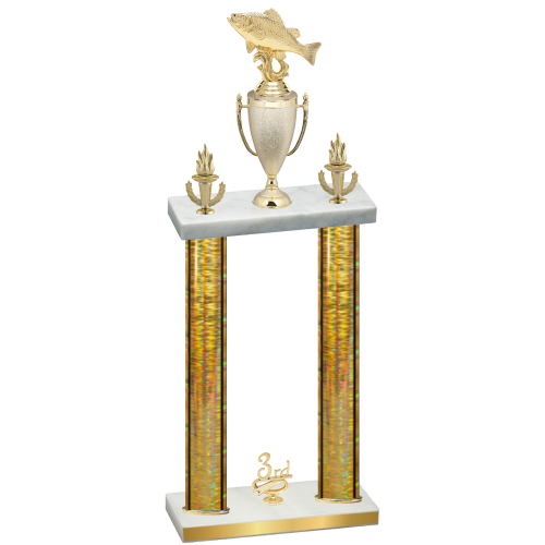 Double Gold Glacier Third Place Fishing Trophy