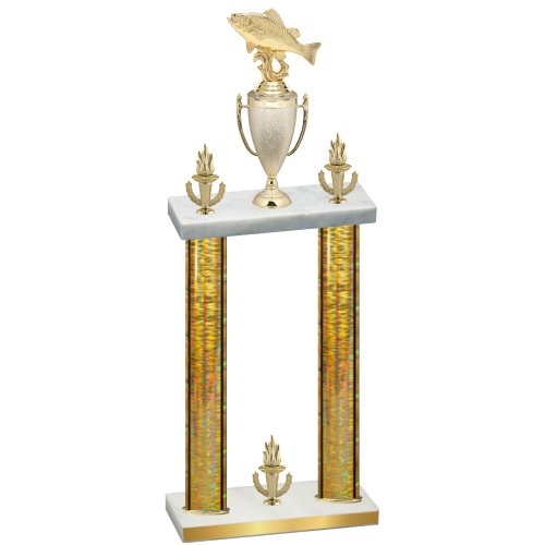 Double Gold Glacier Victory Fishing Trophy