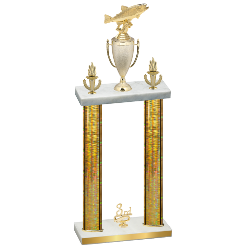 Double Gold Glacier Third Place Fishing Trophy