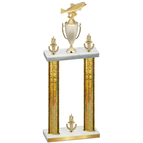 Double Gold Glacier Victory Fishing Trophy