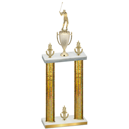 Double Gold Glacier Victory Golf Trophy