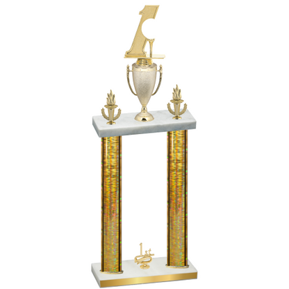 Double Gold Glacier First Place Golf Trophy