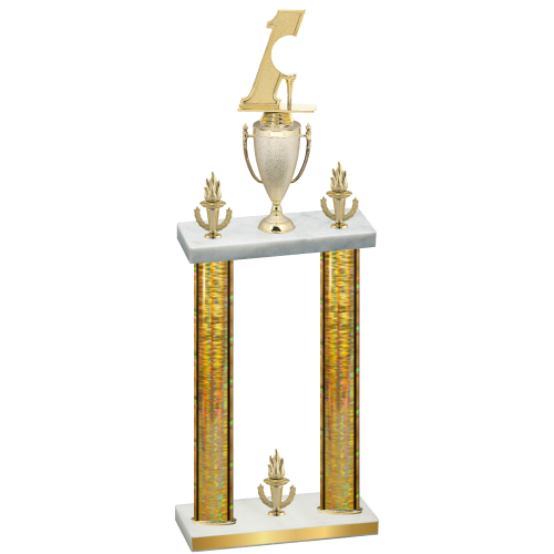 Double Gold Glacier Victory Golf Trophy