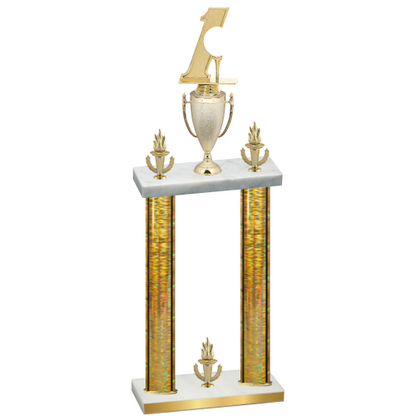 Double Gold Glacier Victory Golf Trophy