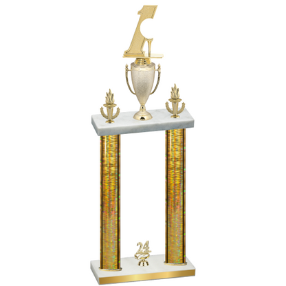 Double Gold Glacier Year Golf Trophy