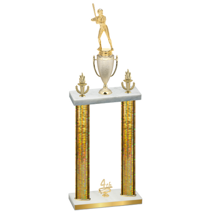 Double Gold Glacier Fourth Place Softball Trophy