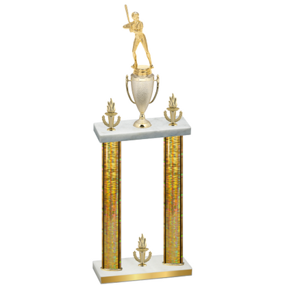 Double Gold Glacier Victory Softball Trophy