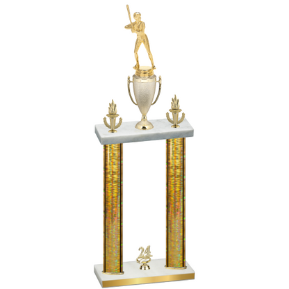 Double Gold Glacier Year Softball Trophy