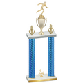 Double Blue Carbon Fiber Third Place Running Trophy