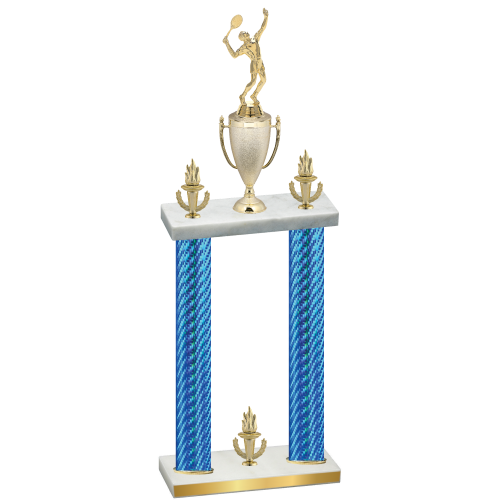 Double Blue Carbon Fiber Victory Tennis Trophy