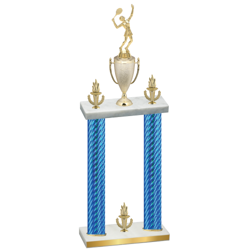 Double Blue Carbon Fiber Victory Tennis Trophy