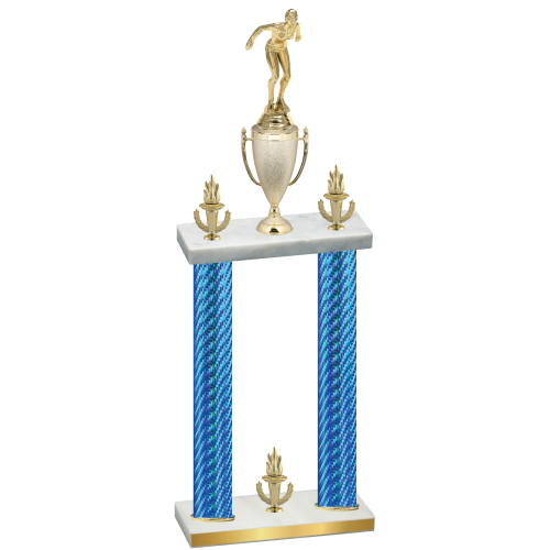 Double Blue Carbon Fiber Victory Tennis Trophy