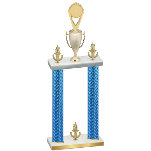 Double Blue Carbon Fiber Victory Insert Trophy