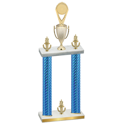 Double Blue Carbon Fiber Victory Insert Trophy