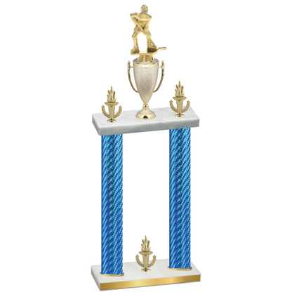 Double Blue Carbon Fiber Victory Hockey Trophy