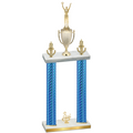 Double Blue Carbon Fiber Third Place Victory Trophy
