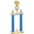 Double Blue Carbon Fiber First Place Basketball Trophy