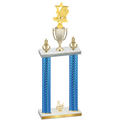 Double Blue Carbon Fiber Third Place Pickleball Trophy