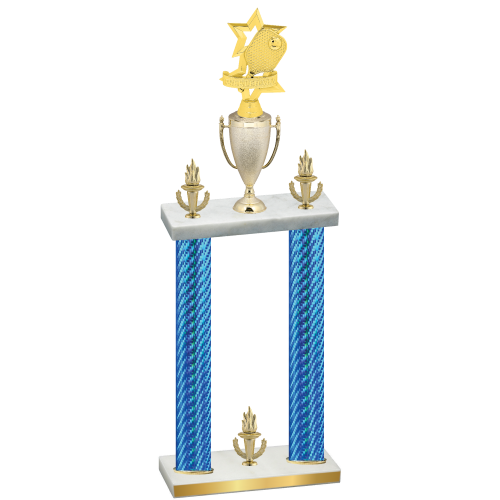 Double Blue Carbon Fiber Victory Pickleball Trophy