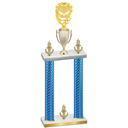 Double Blue Carbon Fiber Victory Pickleball Trophy
