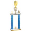 Double Blue Carbon Fiber Third Place Pickleball Trophy