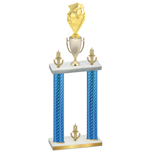 Double Blue Carbon Fiber Victory Pickleball Trophy