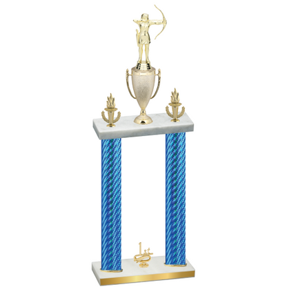 Double Blue Carbon Fiber First Place Archery Trophy