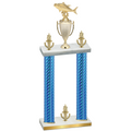 Double Blue Carbon Fiber Victory Fishing Trophy