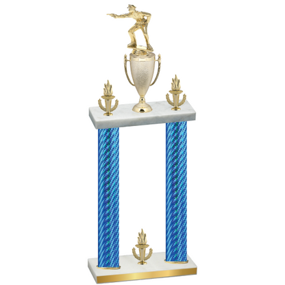 Double Blue Carbon Fiber Victory Shooter Trophy