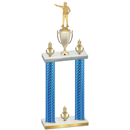 Double Blue Carbon Fiber Victory Shooter Trophy