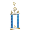 Double Blue Carbon Fiber First Place Basketball Trophy