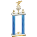 Double Blue Carbon Fiber First Place Fishing Trophy