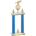 Double Blue Carbon Fiber Victory Fishing Trophy