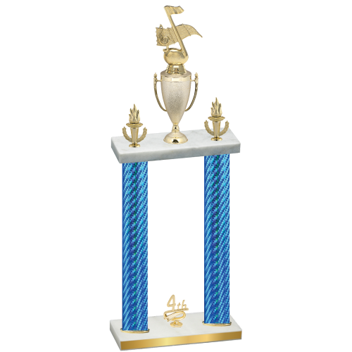 Double Blue Carbon Fiber Fourth Place Music Trophy