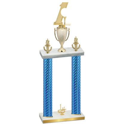 Double Blue Carbon Fiber First Place Golf Trophy