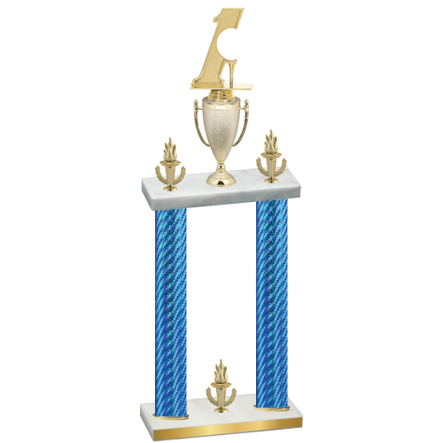 Double Blue Carbon Fiber Victory Golf Trophy