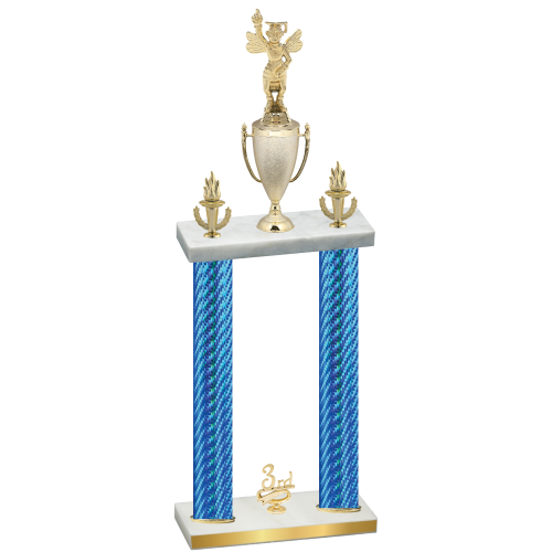 Double Blue Carbon Fiber Third Place Academics Trophy