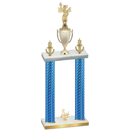 Double Blue Carbon Fiber Third Place Academics Trophy