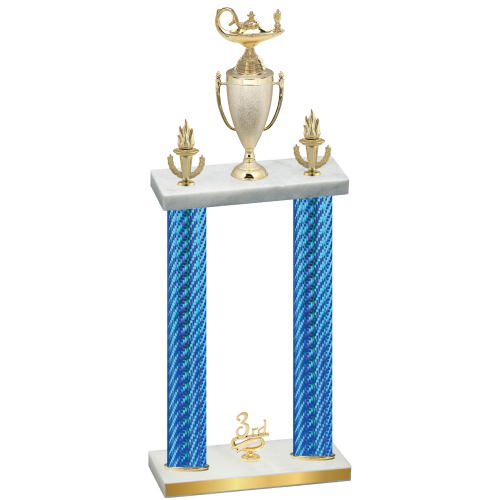 Double Blue Carbon Fiber Third Place Academics Trophy