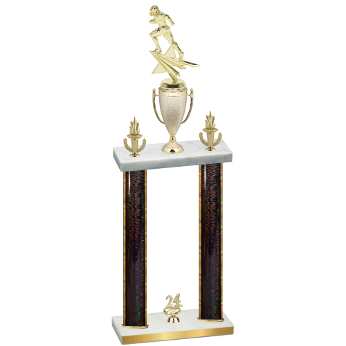 Double Black Glacier Year Football Trophy