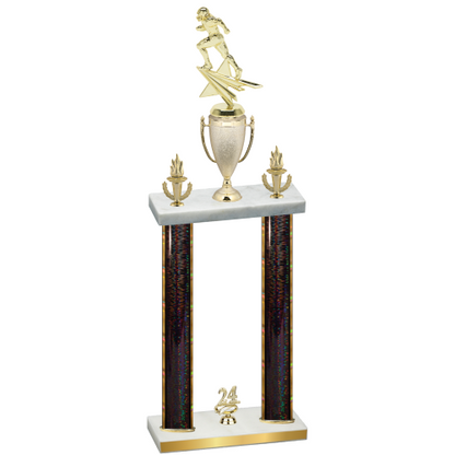 Double Black Glacier Year Football Trophy
