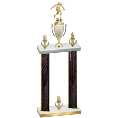 Double Black Glacier Victory Soccer Trophy