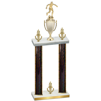 Double Black Glacier Victory Soccer Trophy