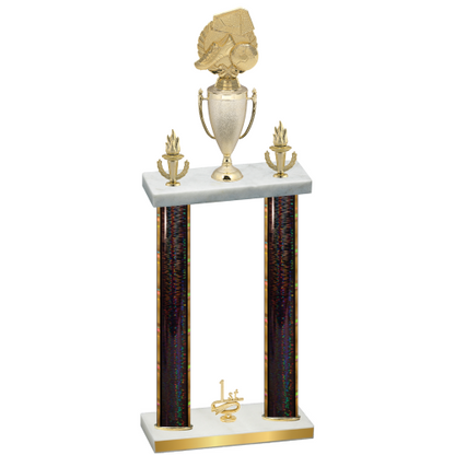 Double Black Glacier First Place Soccer Trophy