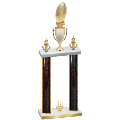 Double Black Glacier First Place Football Trophy