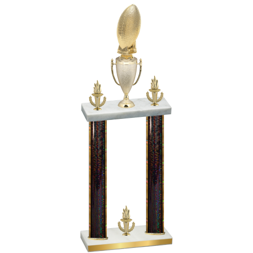Double Black Glacier Victory Football Trophy