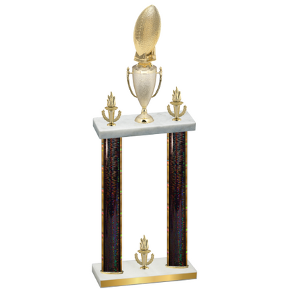 Double Black Glacier Victory Football Trophy