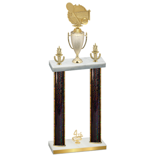 Double Black Glacier Fourth Place Tennis Trophy