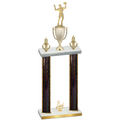 Double Black Glacier Third Place Volleyball Trophy